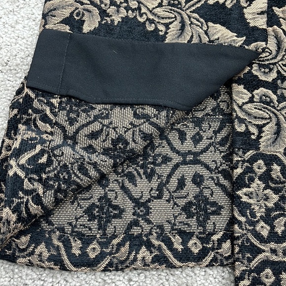 Coldwater Creek Black Tan soft Woven Button Up Jacket Women’s size 8 ~ EUC - Picture 4 of 8